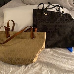 Two Micheal kors tote bags. Used